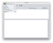Screenshot of the main screen with the main menu (»Datei«).