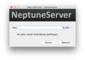 ... or in server mode Neptune only needs to know on which port to listen. By default it's 6666.