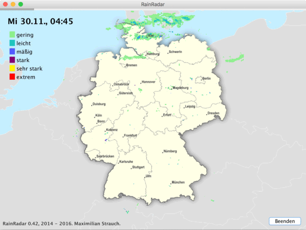 Animated RainRadar application